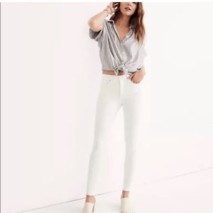 Madewell White High Riser Skinny Jeans 27
